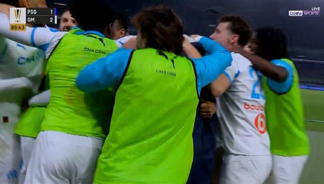 هدف مارسيليا الثاني في مرمي باريس سان جيرمان بكاس السوبر الفرنسي