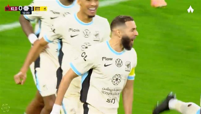 هدف كريم بنزيما الاول في مرمي الخلود بالدوري السعودي