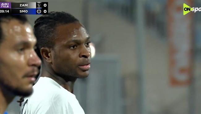 شيكو بانزا يهدر فرصة هدف امام سموحة بالدوري المصري