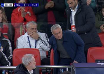 إثارة جديدة طرد مورينيو في مباراة ريال مدريد وبنفيكا