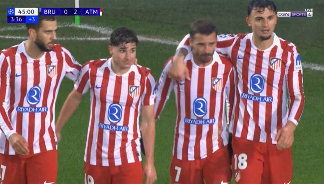 اهداف مباراة اتلتيكو مدريد وكلوب بروج 3 3 دوري ابطال اوروبا
