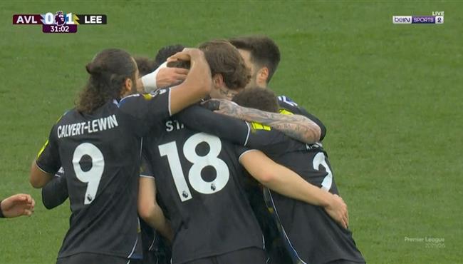 اهداف مباراة استون فيلا وليدز يونايتد 1 1 الدوري الانجليزي