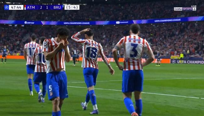 هدف اتلتيكو مدريد الثاني في مرمي كلوب بروج بدوري ابطال اوروبا