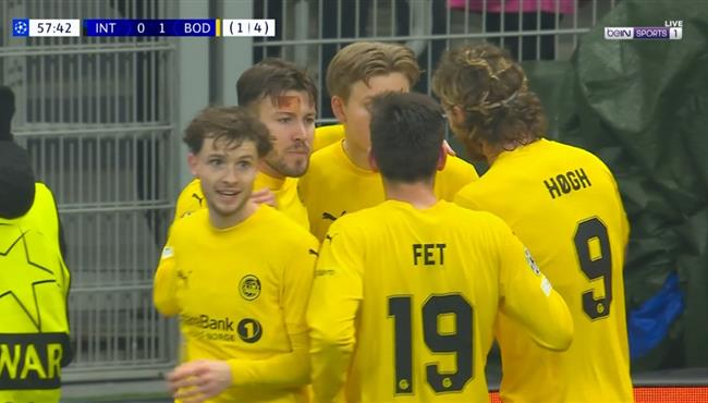 اهداف مباراة انتر ميلان وبودو جليمت 1 2 دوري ابطال اوروبا