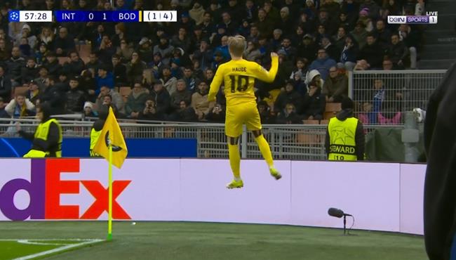 هدف بودو جليمت الاول في مرمي انتر ميلان بدوري ابطال اوروبا