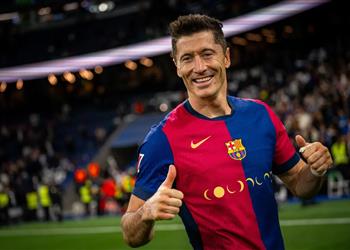 فيديو ليفاندوفسكي يسجل هدف برشلونة الرابع أمام فياريال