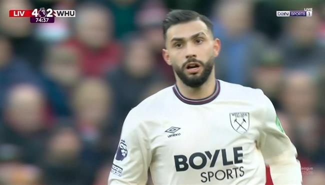 هدف وست هام الثاني في مرمي ليفربول بالدوري الانجليزي