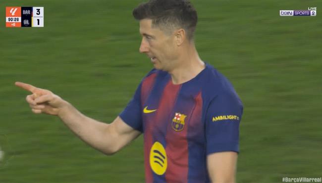 هدف ليفاندوفسكي في مرمي فياريال بالدوري الاسباني