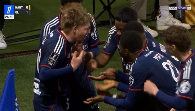 هدف فوز ليون علي نانت 1 0 الدوري الفرنسي