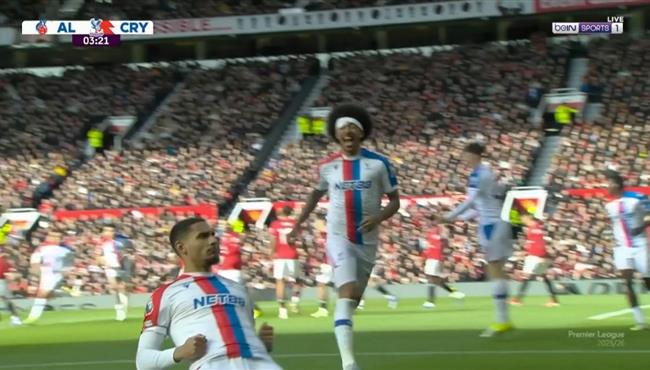 هدف كريستال بالاس الاول في مرمي مانشستر يونايتد بالدوري الانجليزي