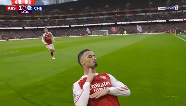 هدف ارسنال الاول في مرمي تشيلسي بالدوري الانجليزي