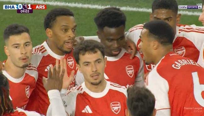 هدف فوز ارسنال علي برايتون 1 0 الدوري الانجليزي