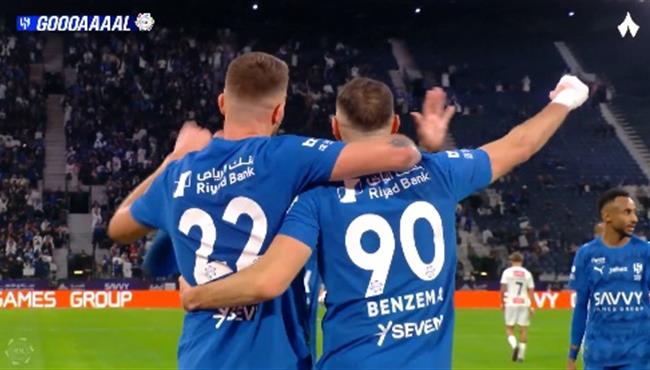 هدف كريم بنزيما الثاني في مرمي النجمة بالدوري السعودي