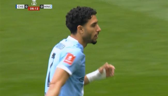 عمر مرموش يهدر هدف محقق لمانشستر سيتي امام تشيلسي بنهائي كأس الاتحاد الانجليزي