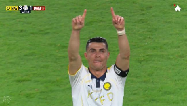 هدف كريستيانو رونالدو الاول الرائع في مرمي ضمك بالدوري السعودي