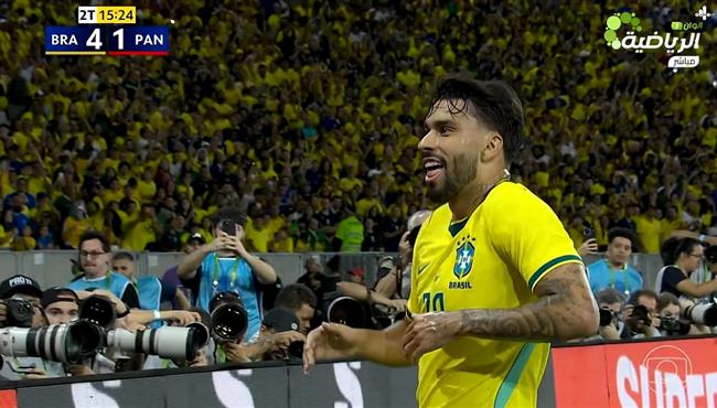 هدف البرازيل الرابع في مرمي بنما لوكاس باكيتا