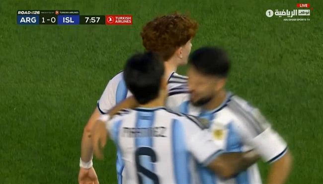 هدف الارجنتين الاول الرائع في مرمي ايسلندا