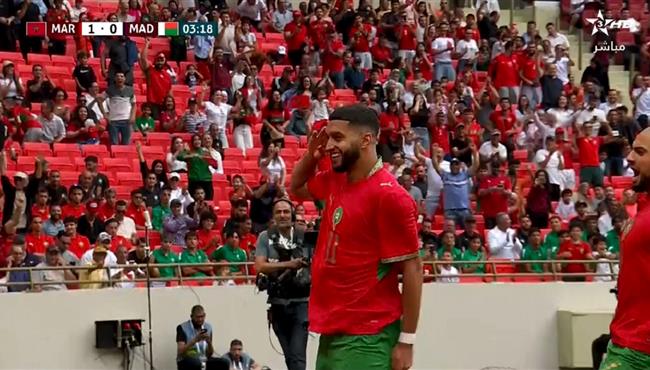 هدف المغرب الاول في مرمي مدغشقر مباراة ودية