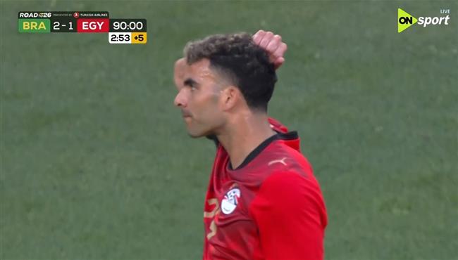احمد سيد زيزو كاد ان يسجل هدف رائع امام البرازيل
