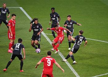 بايرن ميونخ يدخل تاريخ دوري أبطال أوروبا بهدف جنابري أمام ليون