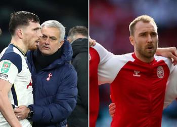 مورينيو بكيت وصليت من أجل إريكسن وعلينا الاحتفال ببقائه حي ا