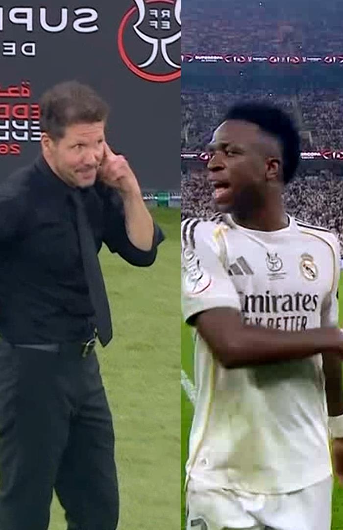 صوره ل اثناء استبداله .. مشادة بين فينيسيوس وسيميوني في مباراة ريال مدريد واتلتيكو مدريد