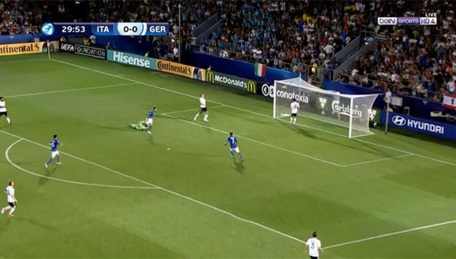 هدف فوز إيطاليا علي ألمانيا 1 0 كأس اوروبا للشباب