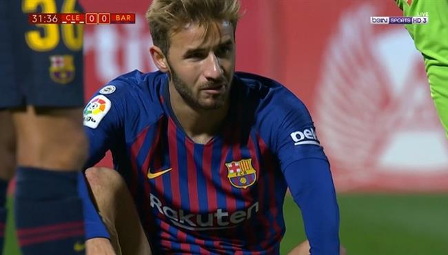 اصابة سيرجي سامبر وخروجه فى مباراة برشلونة وليونيسا