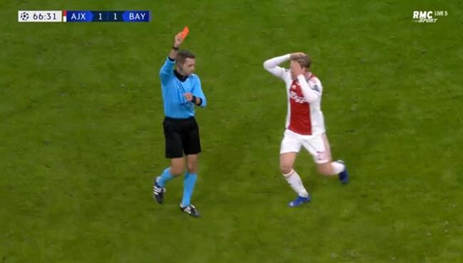 طرد مارتن ووبر فى مباراة بايرن ميونخ واياكس