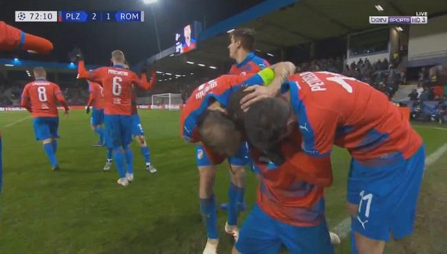 اهداف مباراة روما وفيكتوريا بلزن 1 2 دوري ابطال اوروبا