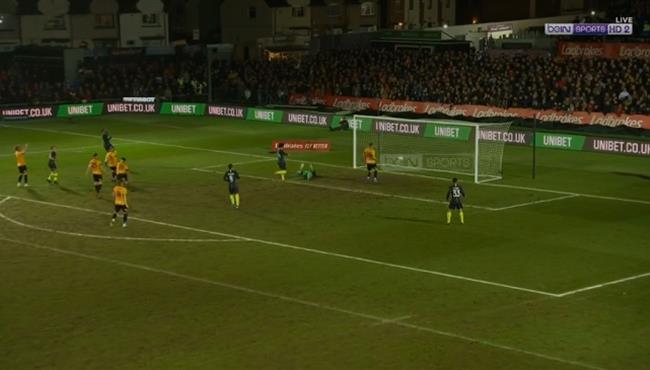 هدف مانشستر سيتي الثالث في مرمي نيوبورت كاونتي بكاس الاتحاد الانجليزي