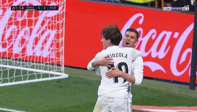 هدف ريال مدريد الثاني في مرمي هويسكا 2 1 الدوري الاسباني