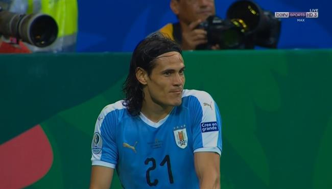 هدف كافاني الملغي في مباراة اوروجواي وبيرو بكوبا امريكا