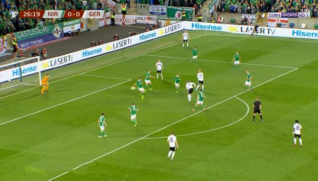 هل حرم الحكم المانيا من ضربة جزاء امام ايرلندا الشمالية