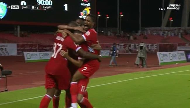 هدف الوحدة الثاني في مرمي الفتح بالدوري السعودي