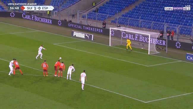 راموس يهدر ركله جزاء امام سويسرا بدوري الامم الاوروبيه