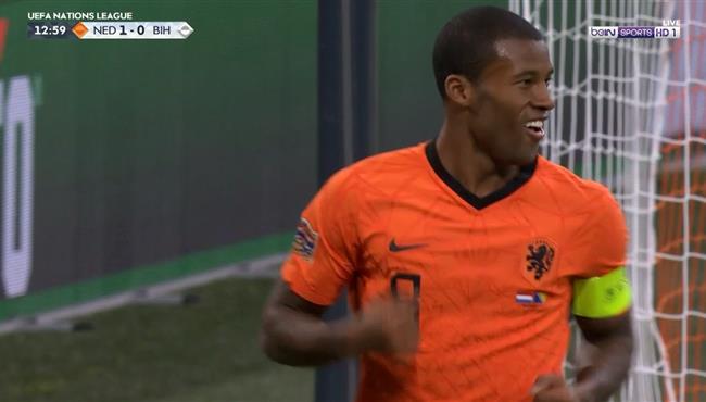 هدف فينالدوم الثاني في مرمي البوسنة والهرسك بدوري الامم الاوروبية