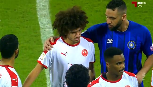 بكاء احمد ابو تريكه بعد اهدراه ركلة جزاء امام السيلية بكأس قطر
