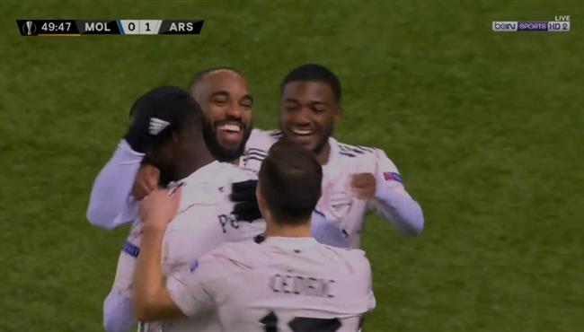 اهداف مباراة ارسنال ومولده 3 0 الدوري الاوروبي