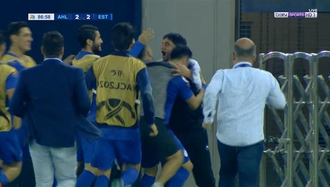 هدف استقلال طهران الملغي في الوقت القاتل امام الاهلي