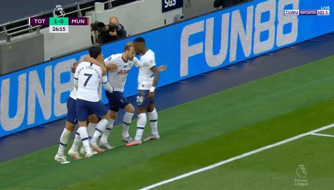 هدف توتنهام الاول في مرمي مانشستر يونايتد برجوين