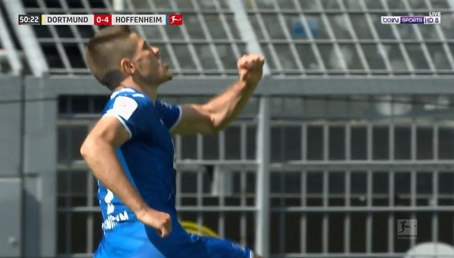 سوبر هاتريك اندري كراماريتش في مباراة بوروسيا دورتموند وهوفنهايم