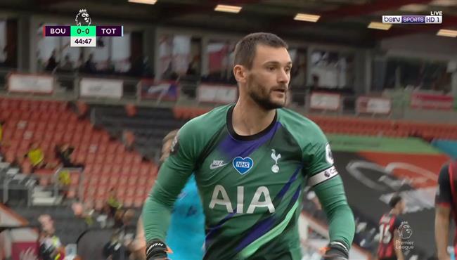 تصدي رائع من هوجو لوريس يحرم بورنموث من تسجيل الهدف الاول امام توتنهام
