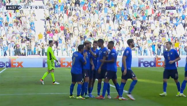 هدف ايطاليا الثاني في مرمي بيلجيكا دومينيكو بيراردي
