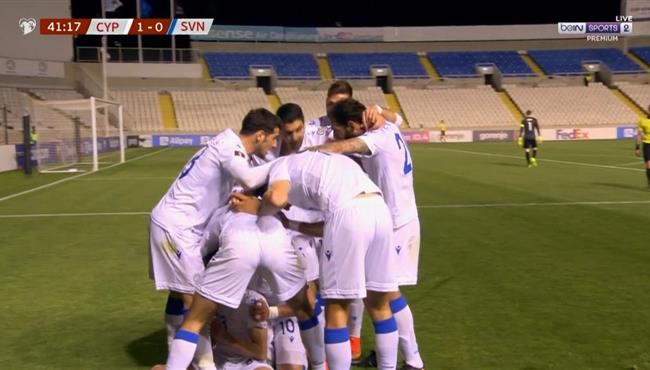 هدف فوز قبرص علي سلوفينيا 1 0 تصفيات كاس العالم