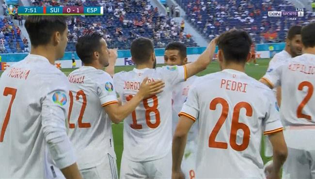 هدف اسبانيا الاول في مرمي سويسرا بكاس امم اوروبا