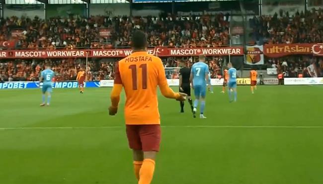 هدف مصطفي محمد الملغي في مباراة جالطة سراي وريندرز