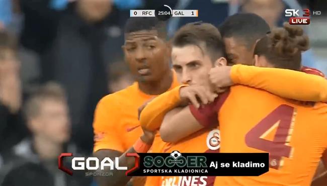 هدف جالطة سراي الاول في مرمي ريندرز اسيست مصطفي محمد