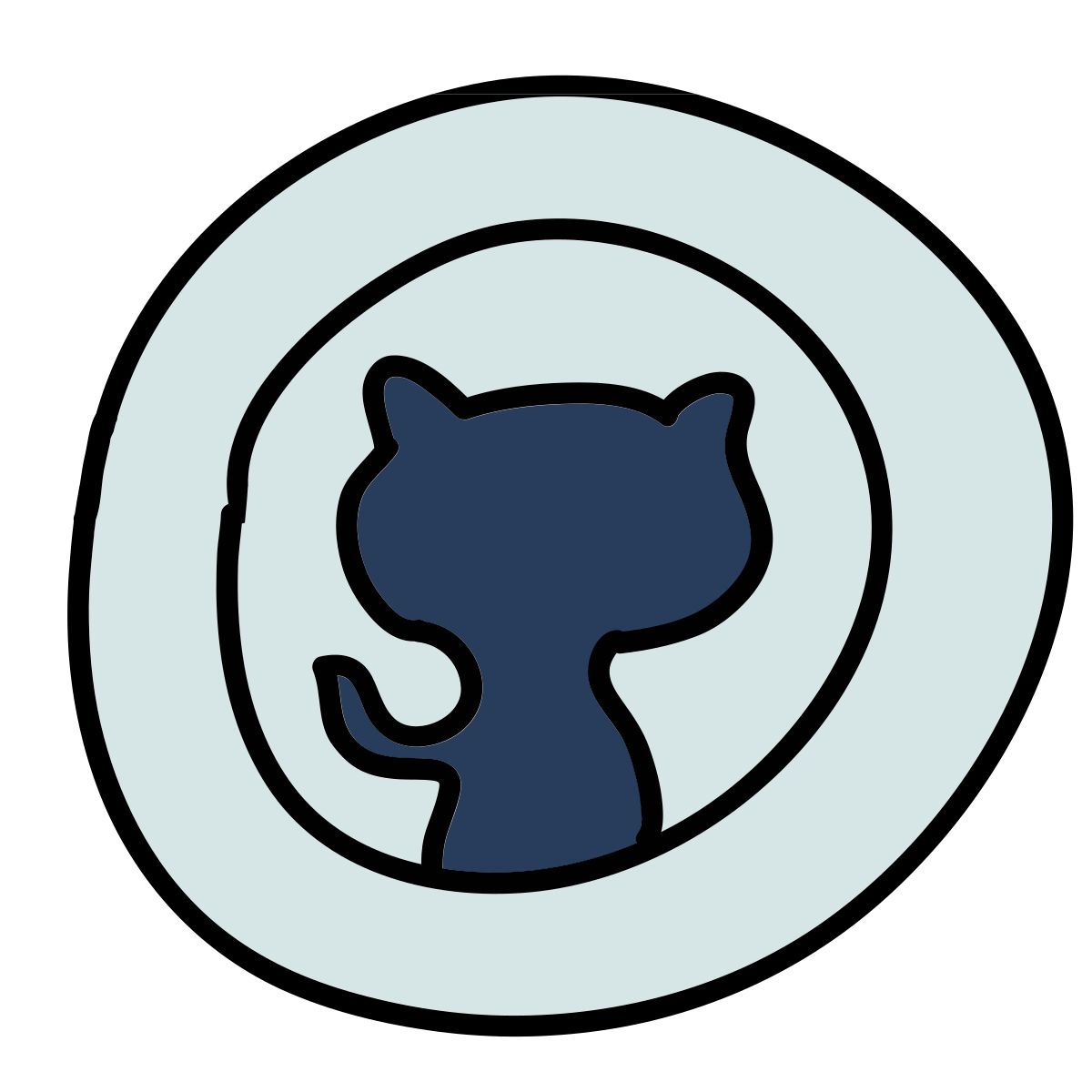 doodle style github icon