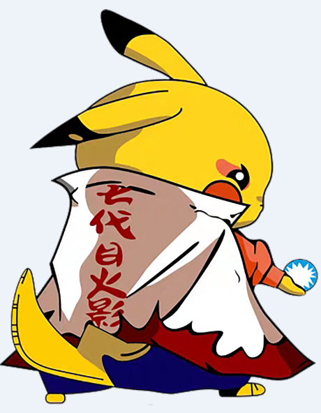 卡通动漫比卡丘印花图案服装T恤裁片烫图印花花型素材